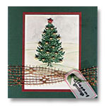 traditional christmas tree card