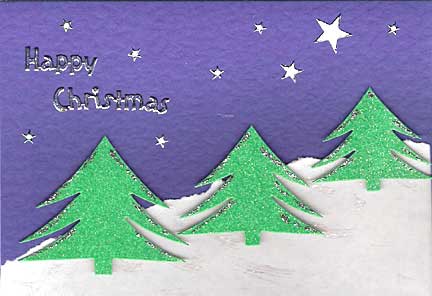 Homemade christmas greeting card