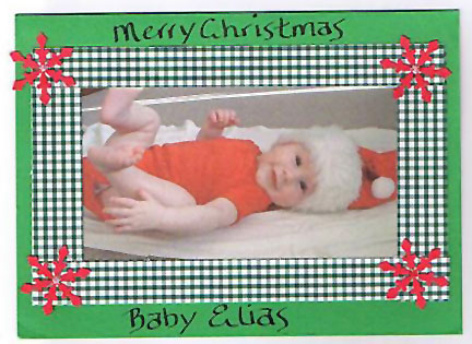 Baby Elias Christmas Photo Card