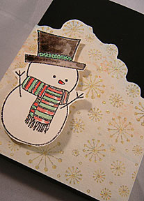 Box Wrapped and Decorated with a Snowman