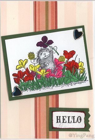 Say Hello with this house mouse card