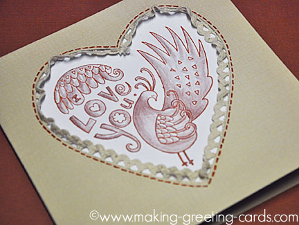 love bird greeting card/Non-Cutesty Love Bird Greeting Card