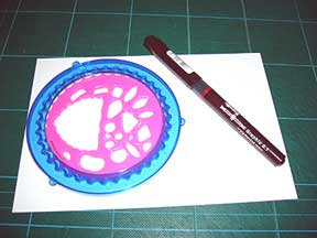 spirograph wheel and pen