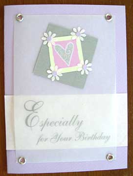 A handmade happy birthday card