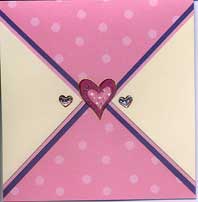 Polka and heart design card