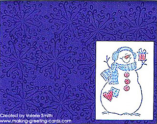 A smiling Snowman Christmas card